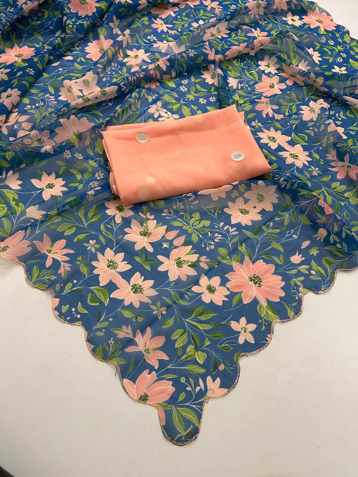 Marygold Georgette Saree