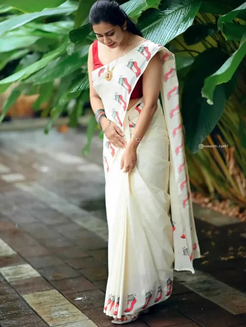 Linen Designer Saree 353