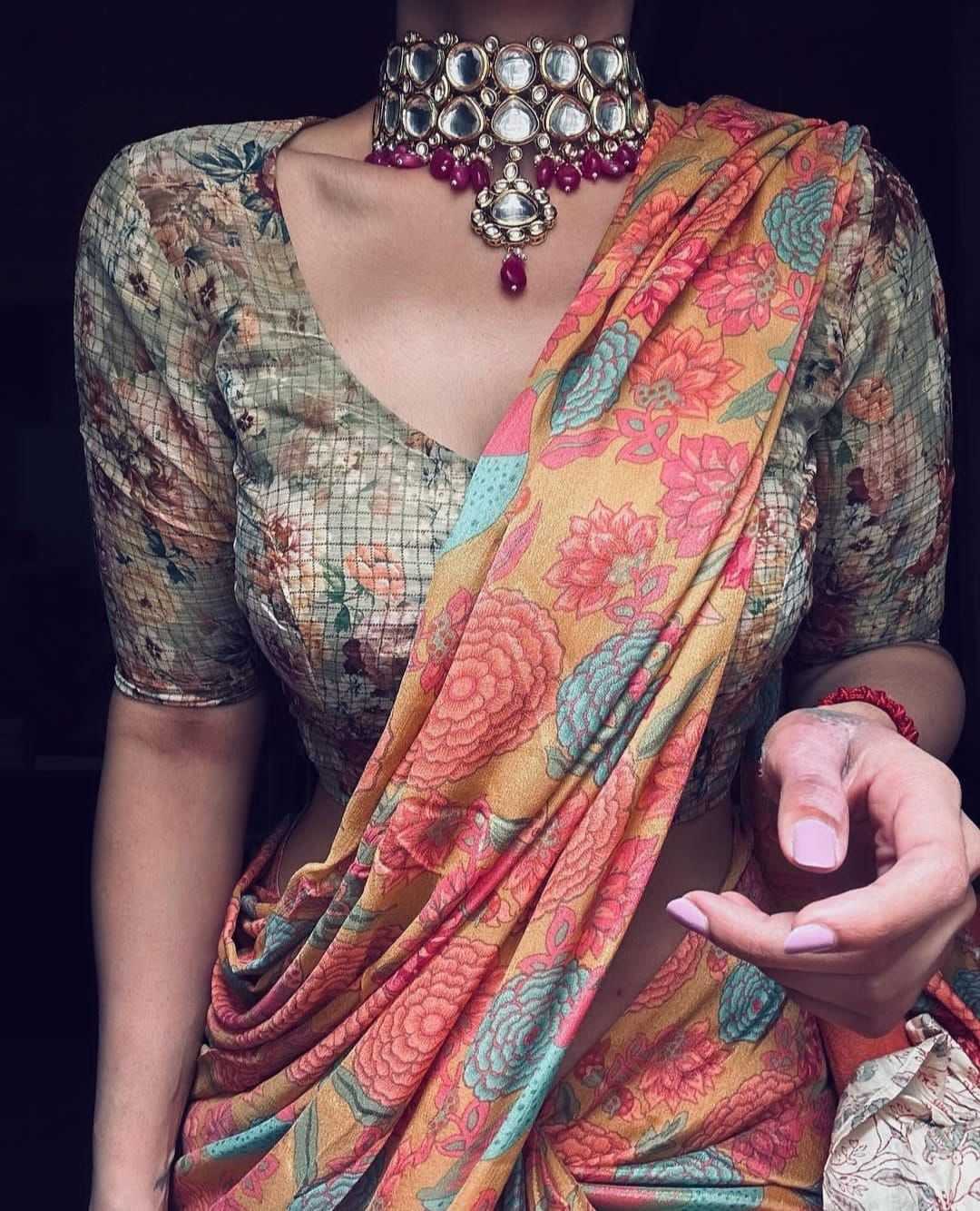 Chanderi Silk Printed Saree