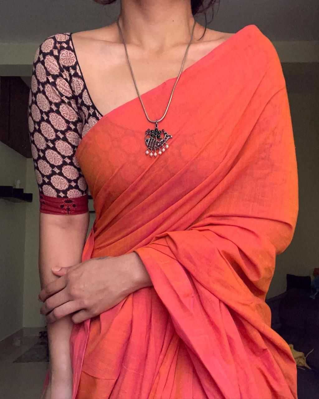 Chanderi Silk Printed Saree