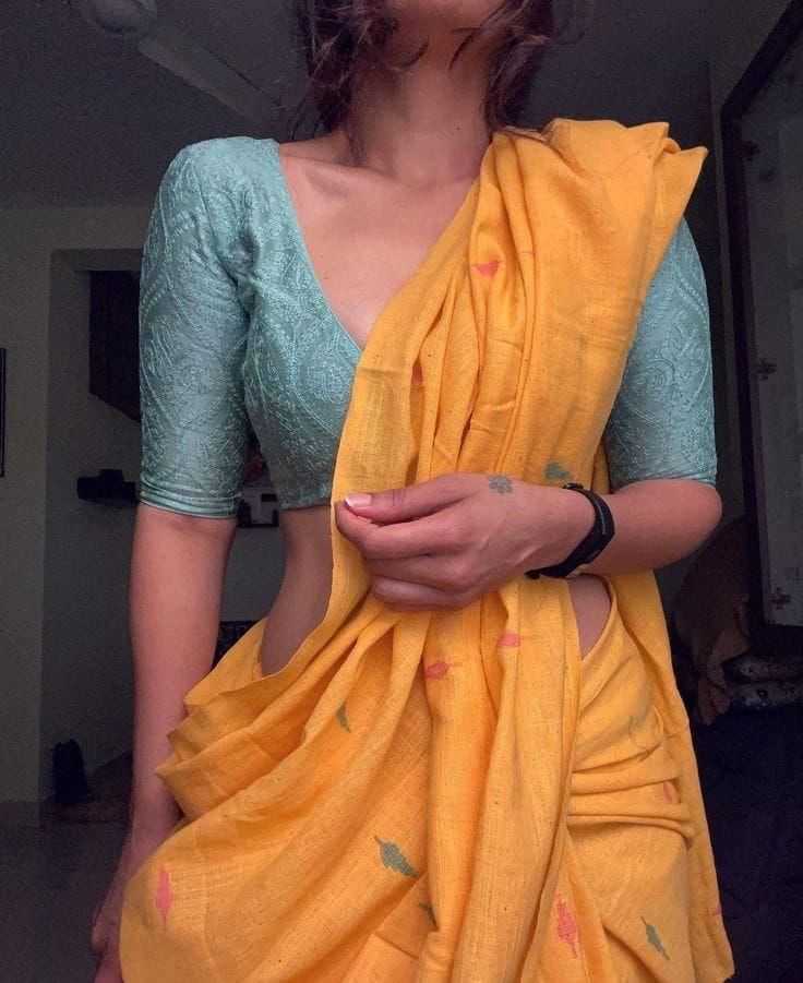 Chanderi Silk Printed Saree