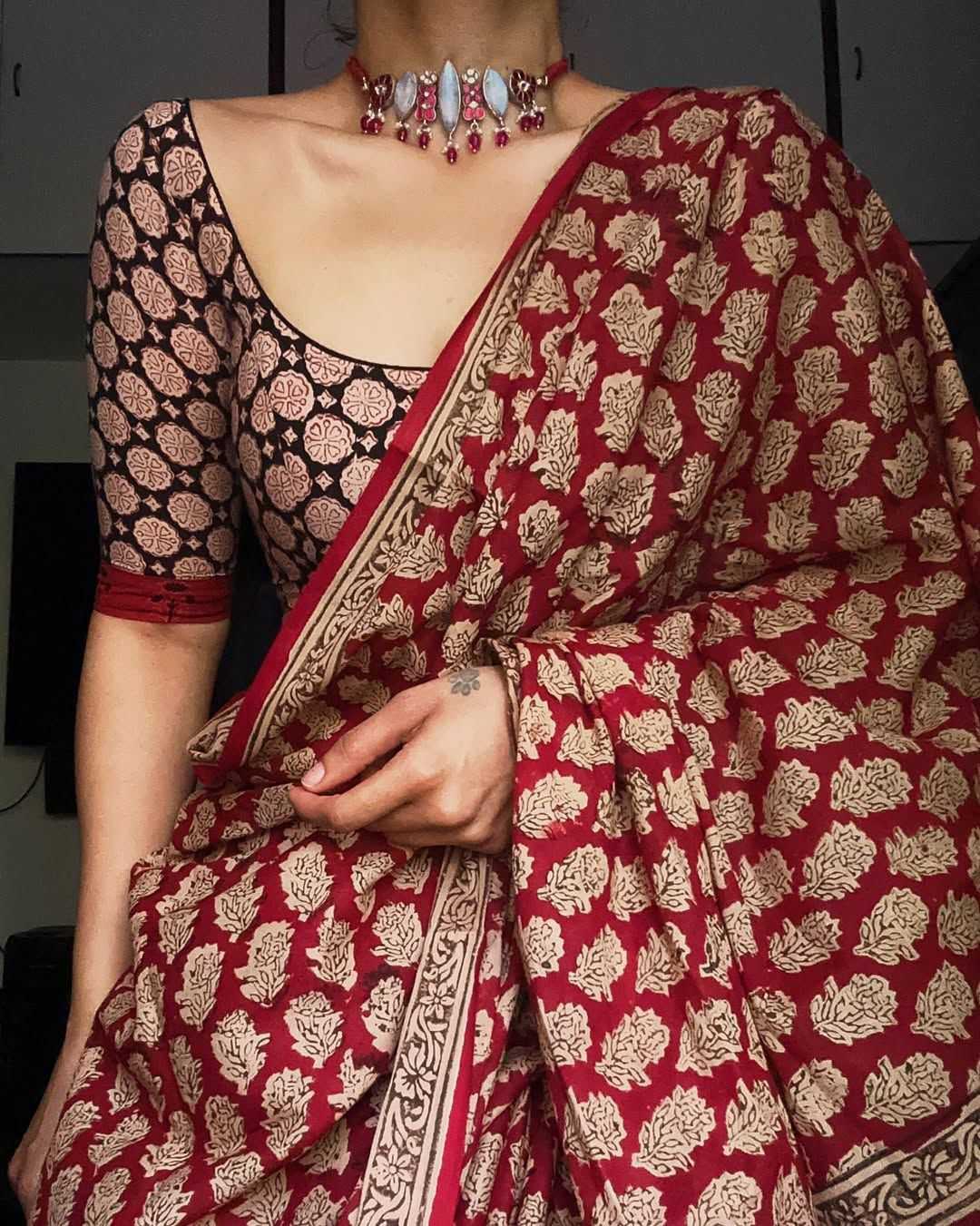 Chanderi Silk Printed Saree