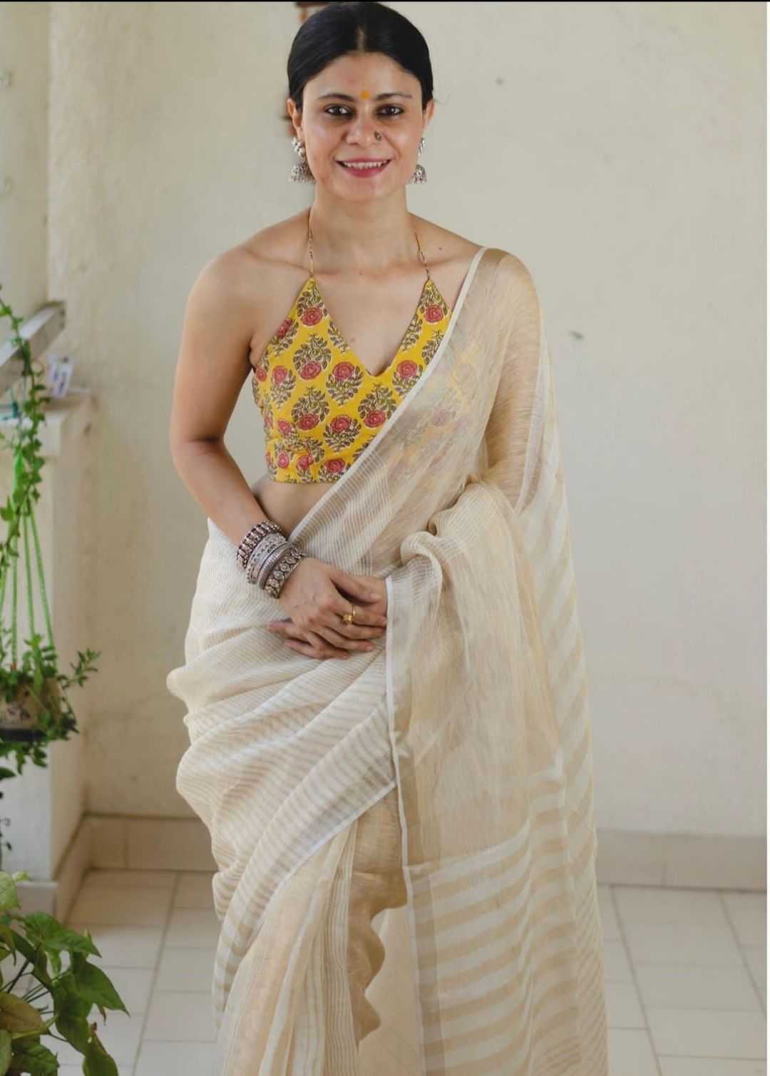 Chanderi Silk Printed Saree