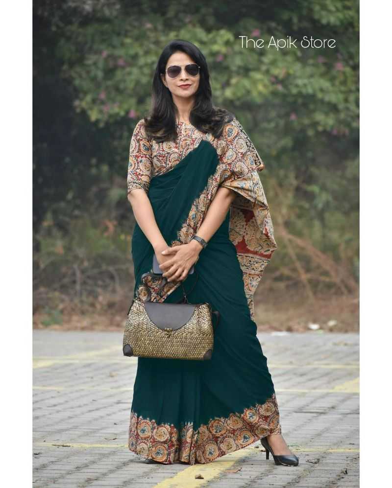 Chanderi Silk Printed Saree