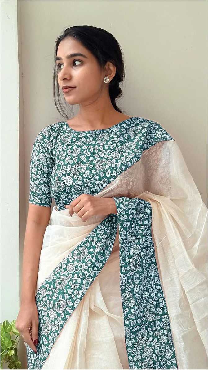 Chanderi Silk Printed Saree