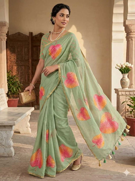 Linen Fancy Saree