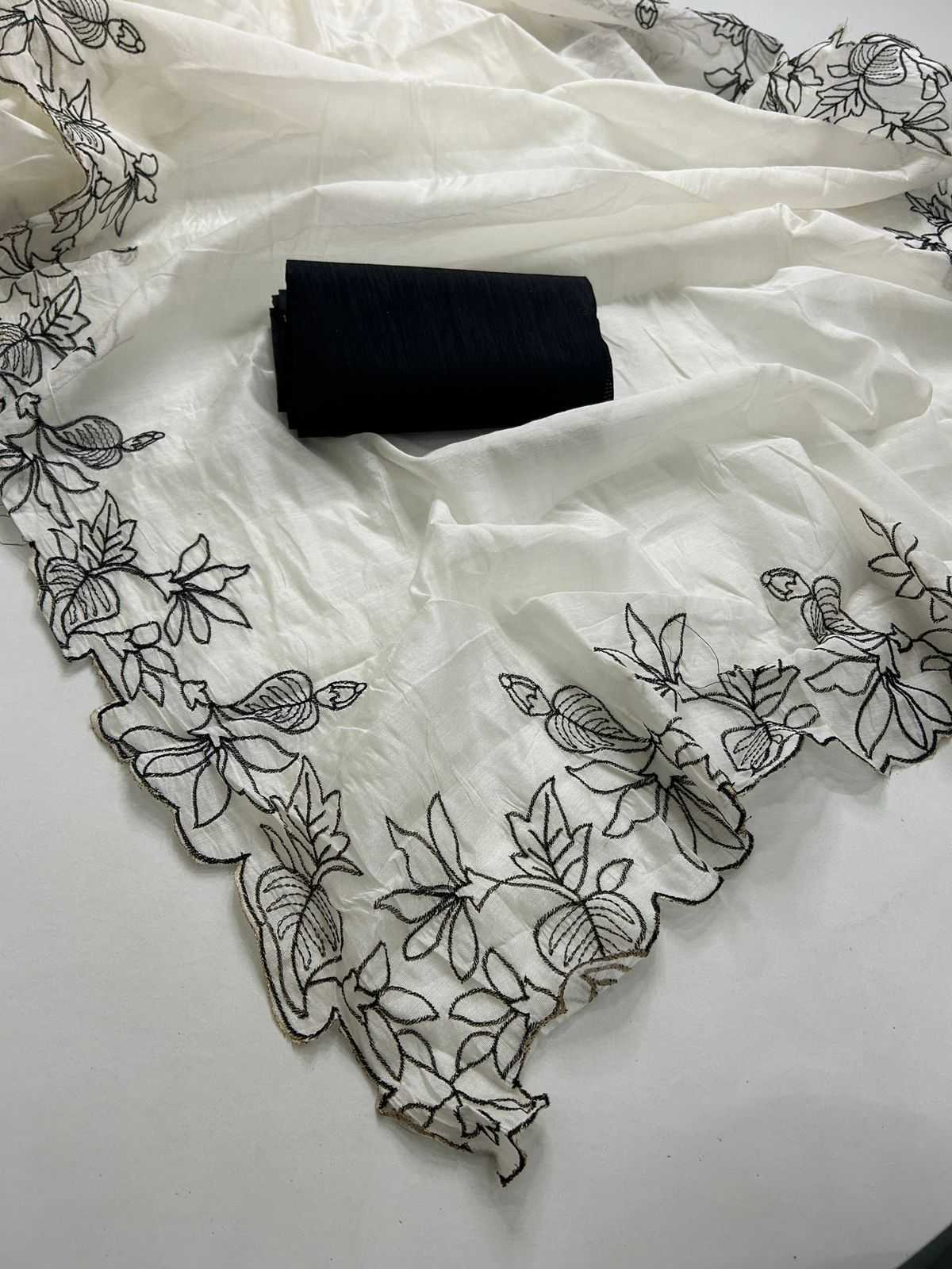 Janaki Chanderi Soft Embroidered Saree