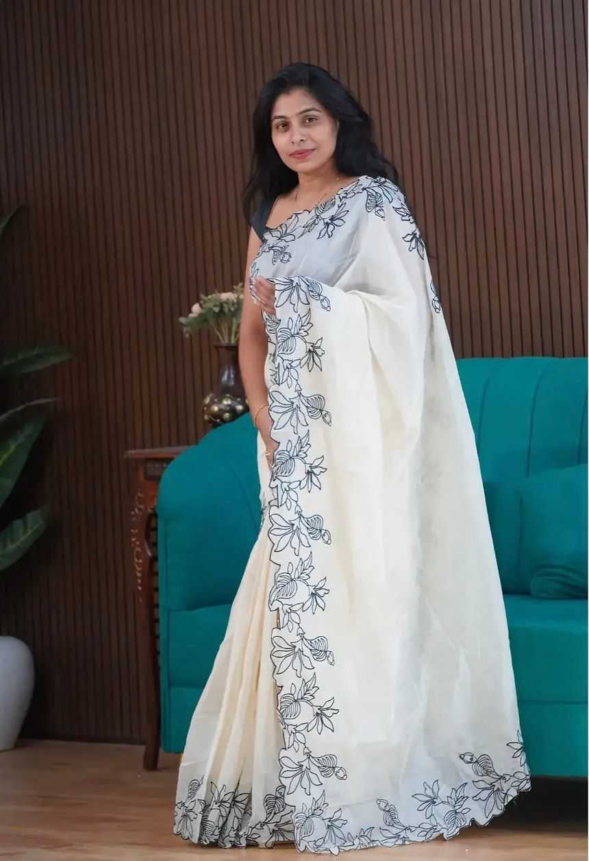 Janaki Chanderi Soft Embroidered Saree