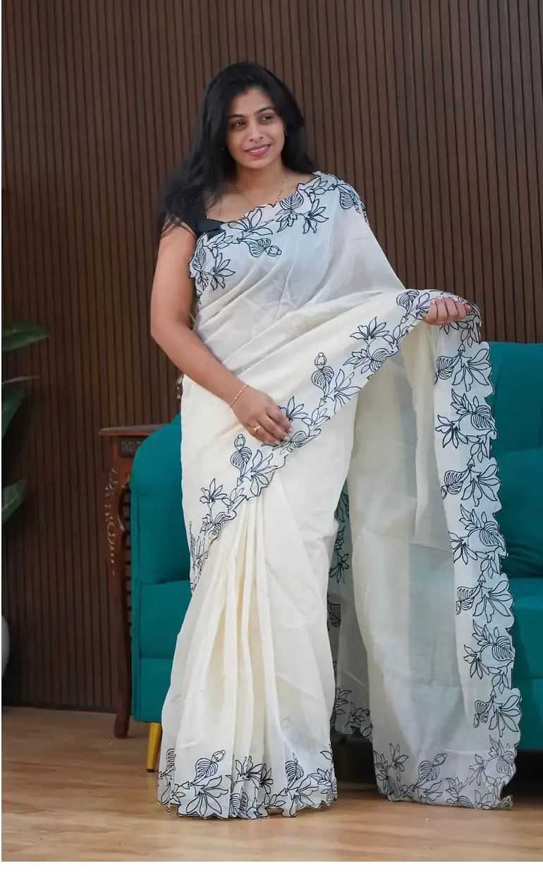 Janaki Chanderi Soft Embroidered Saree