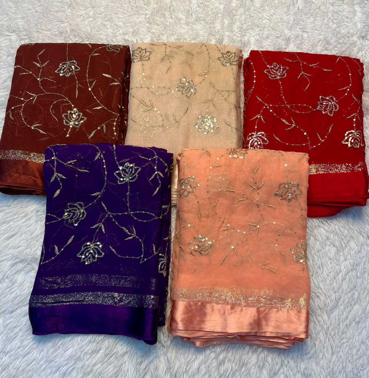 Pure Viscos Georgette Saree