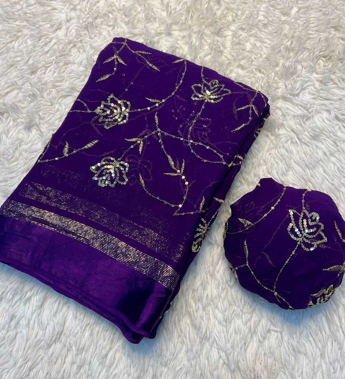 Pure Viscos Georgette Saree