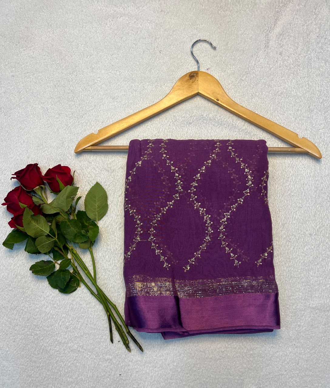 Pure Viscos Georgette Saree
