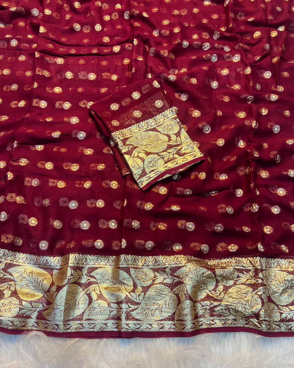 Pure Viscos Georgette Saree
