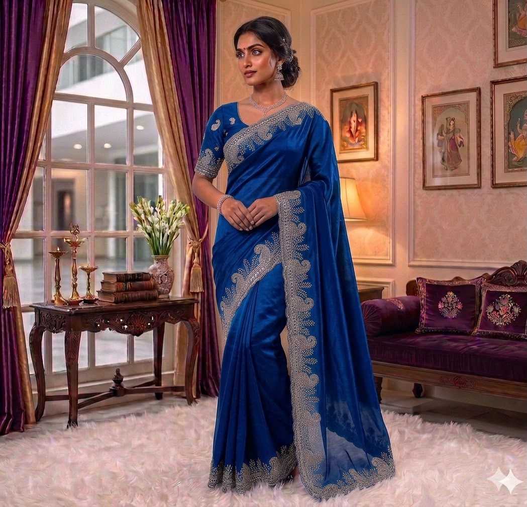 Aishi Space Silk Soft Saree in Purple