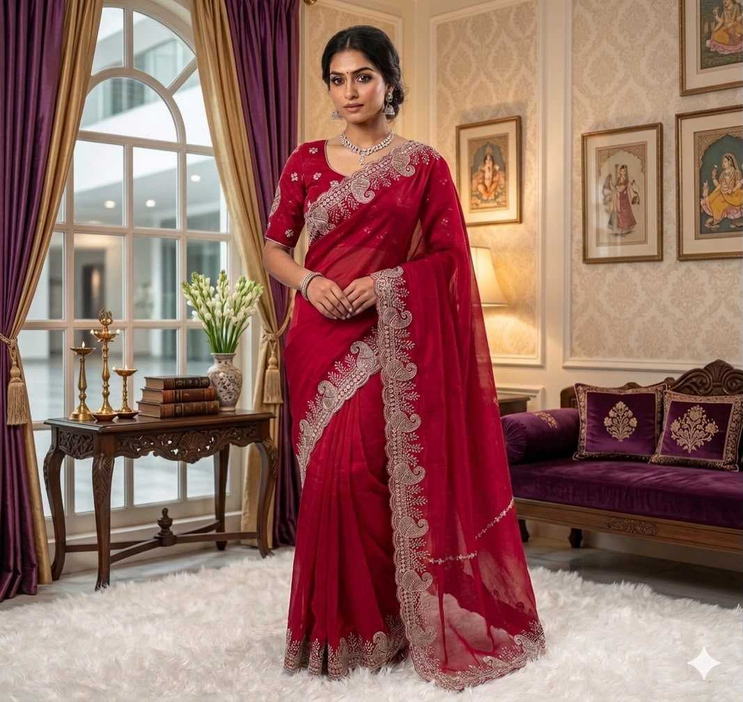 Aishi Space Silk Soft Saree in Purple