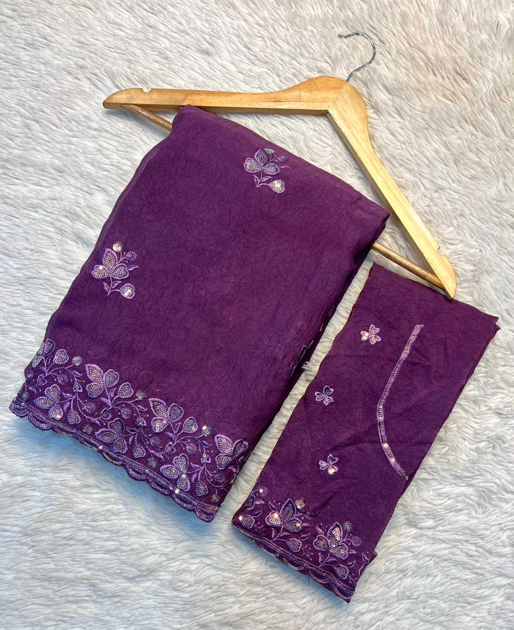 Crush Silk Designer Saree