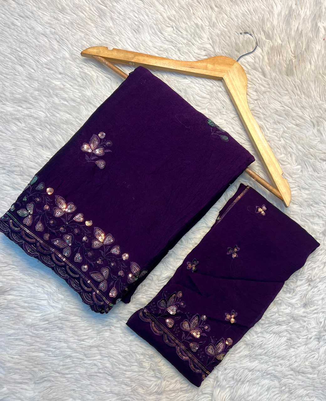 Crush Silk Designer Saree