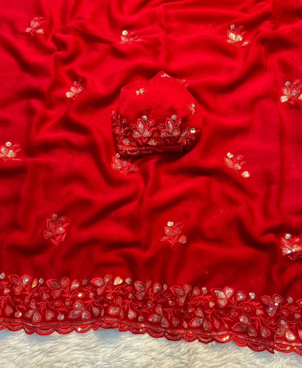 Crush Silk Designer Saree