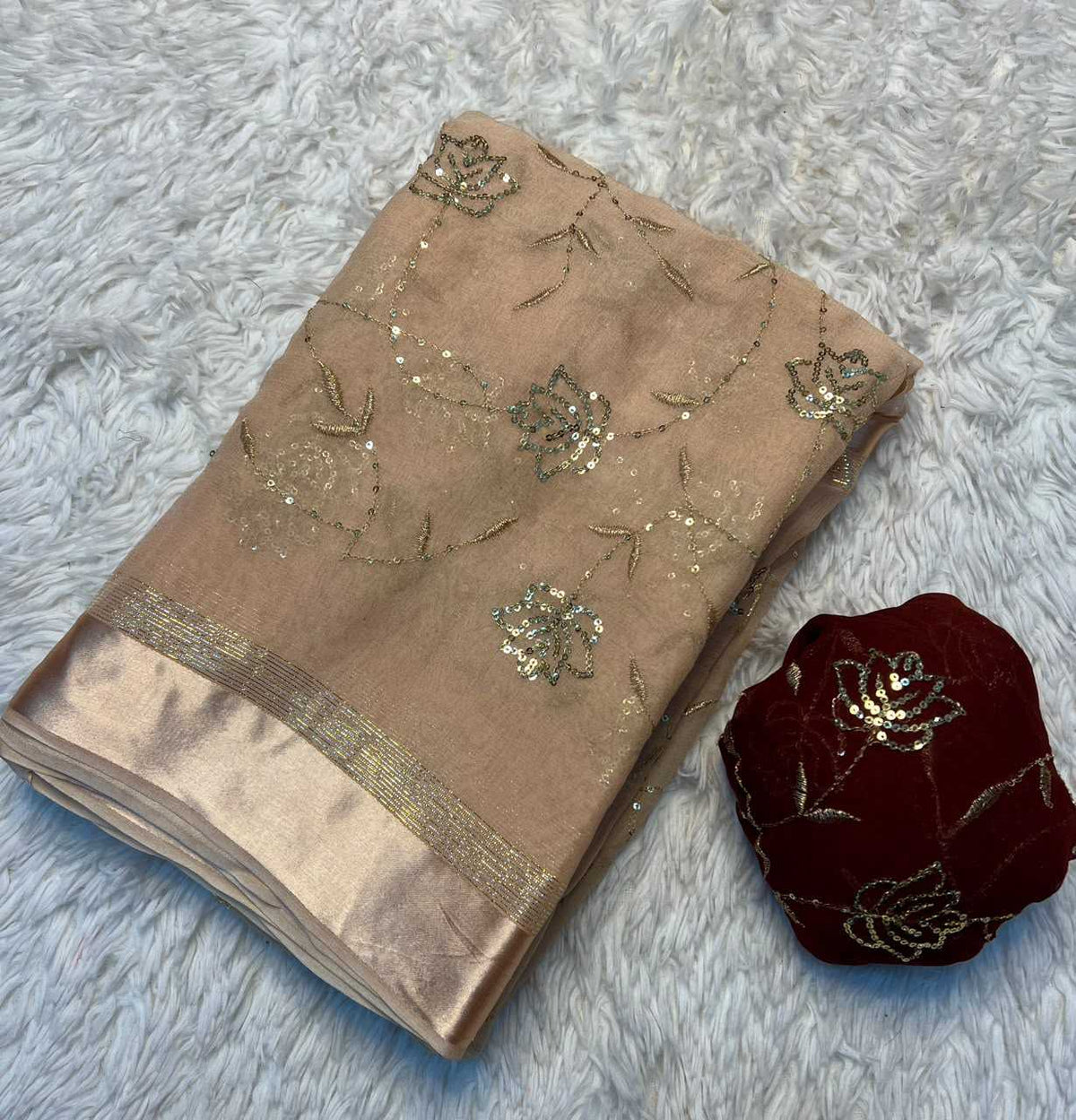 Pure Viscos Georgette Saree
