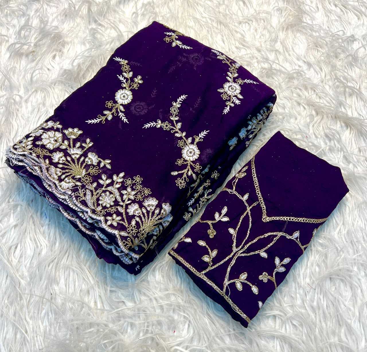 Crush Silk Designer Saree