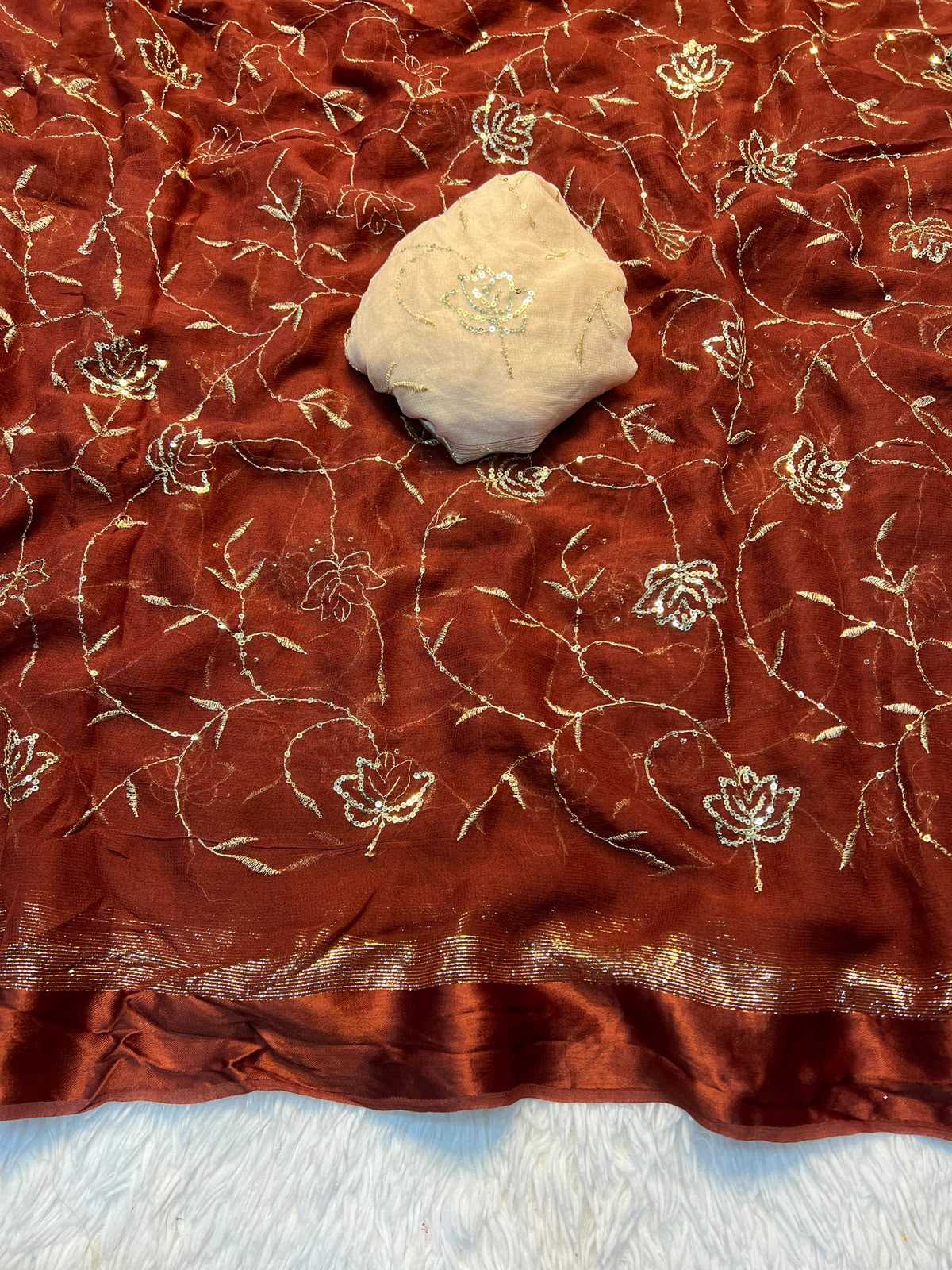 Pure Viscos Georgette Saree