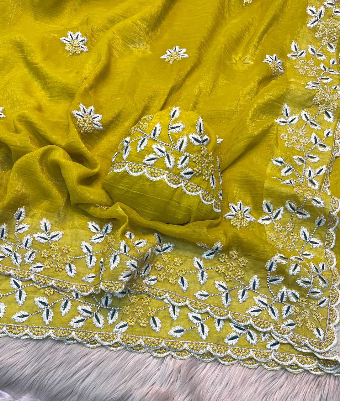 Crush Silk Party Wear Saree