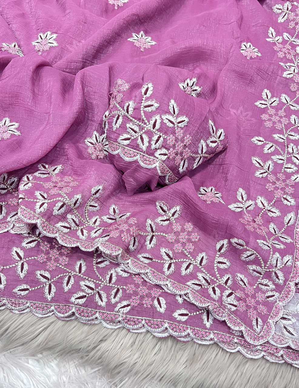 Crush Silk Party Wear Saree