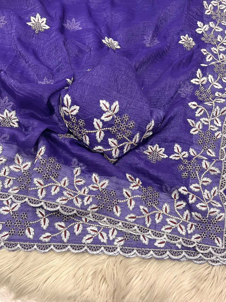 Crush Silk Party Wear Saree