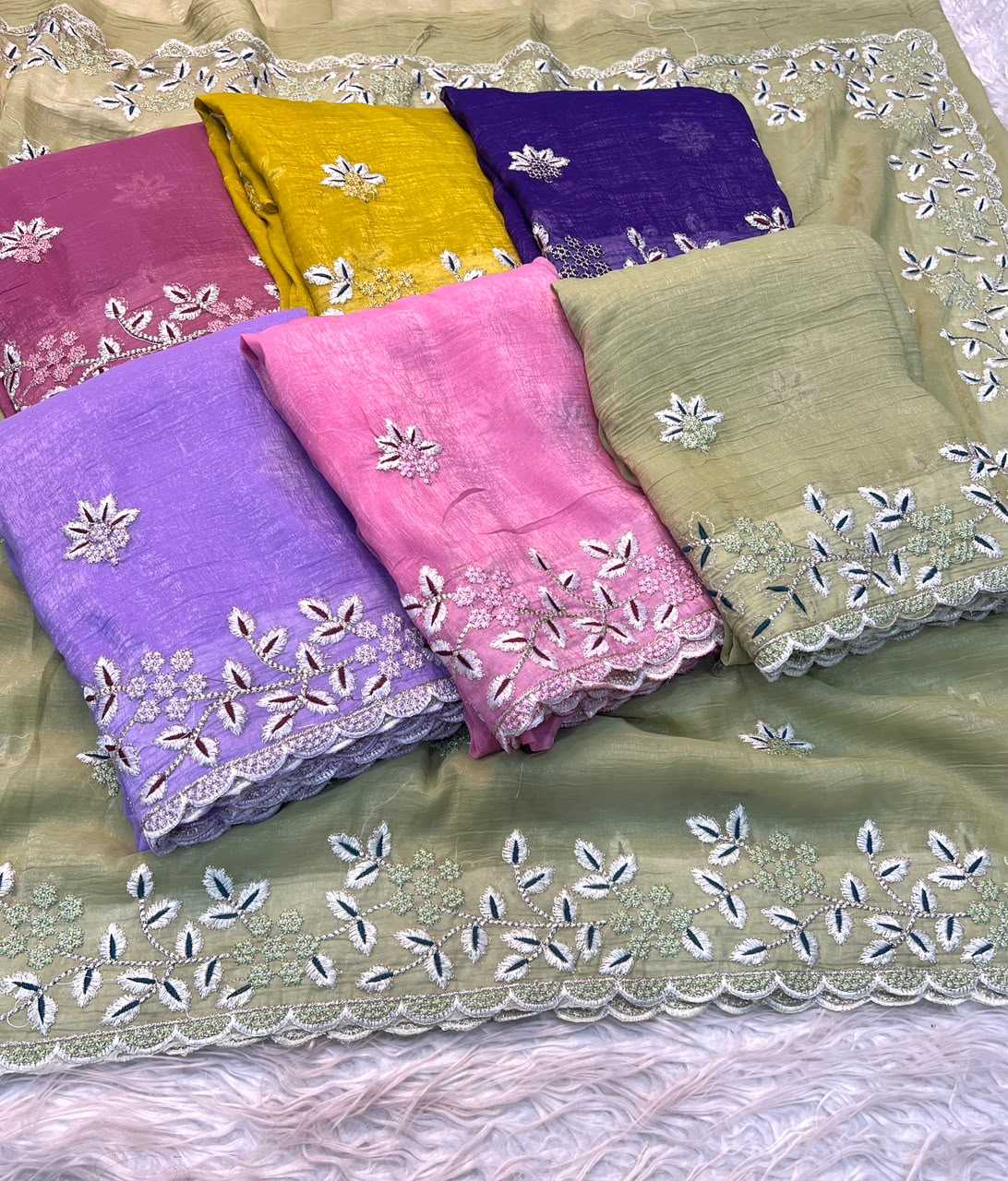 Crush Silk Party Wear Saree