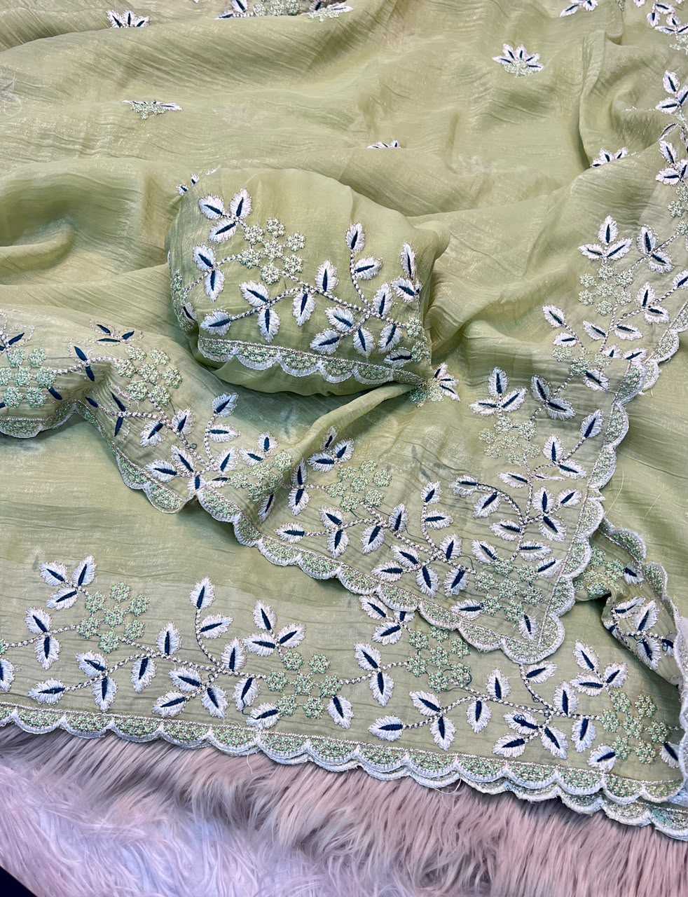 Crush Silk Party Wear Saree