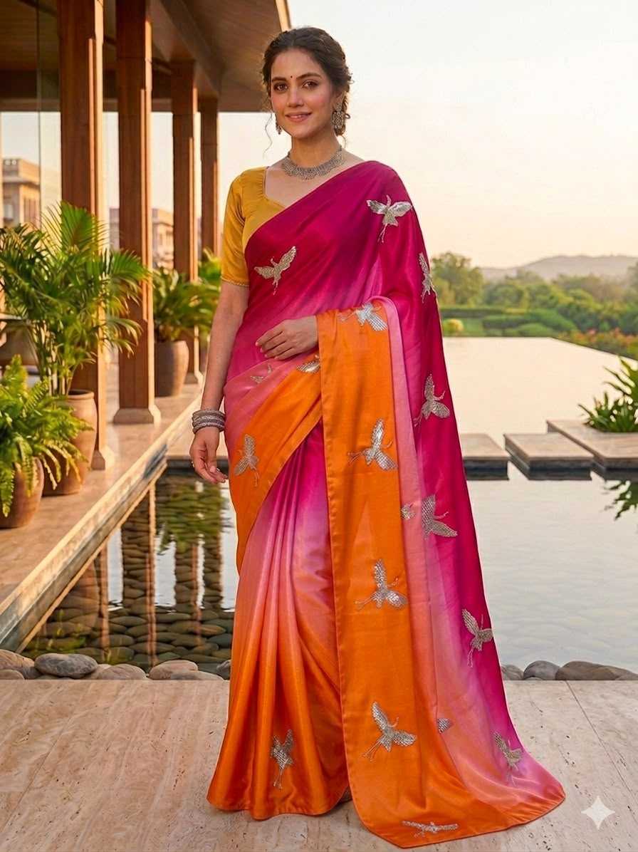 Janhvi Space Silk Soft Saree