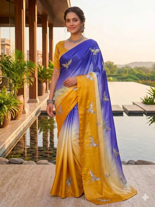 Janhvi Space Silk Soft Saree