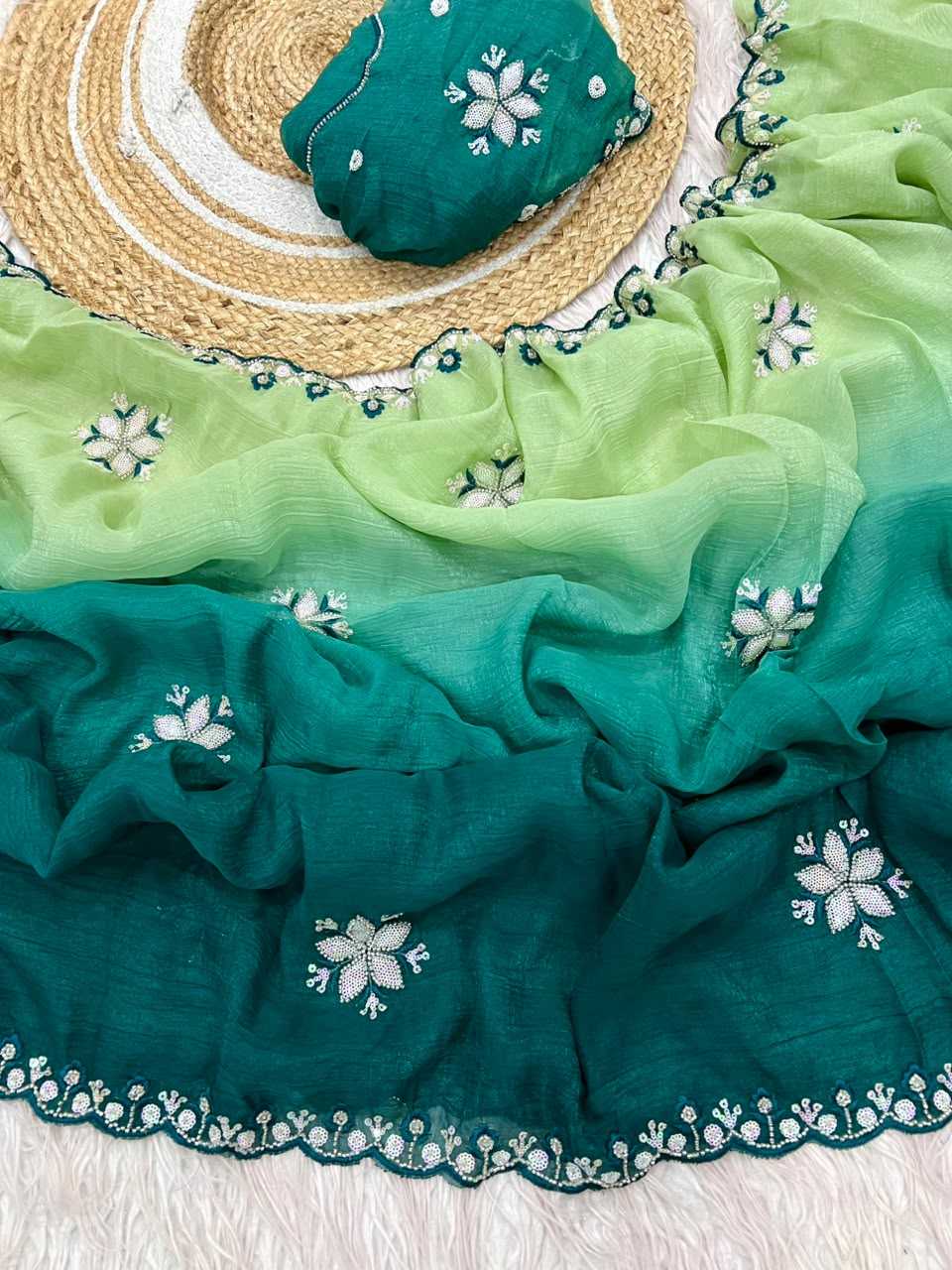 Jiya Crunchi Sequence Saree