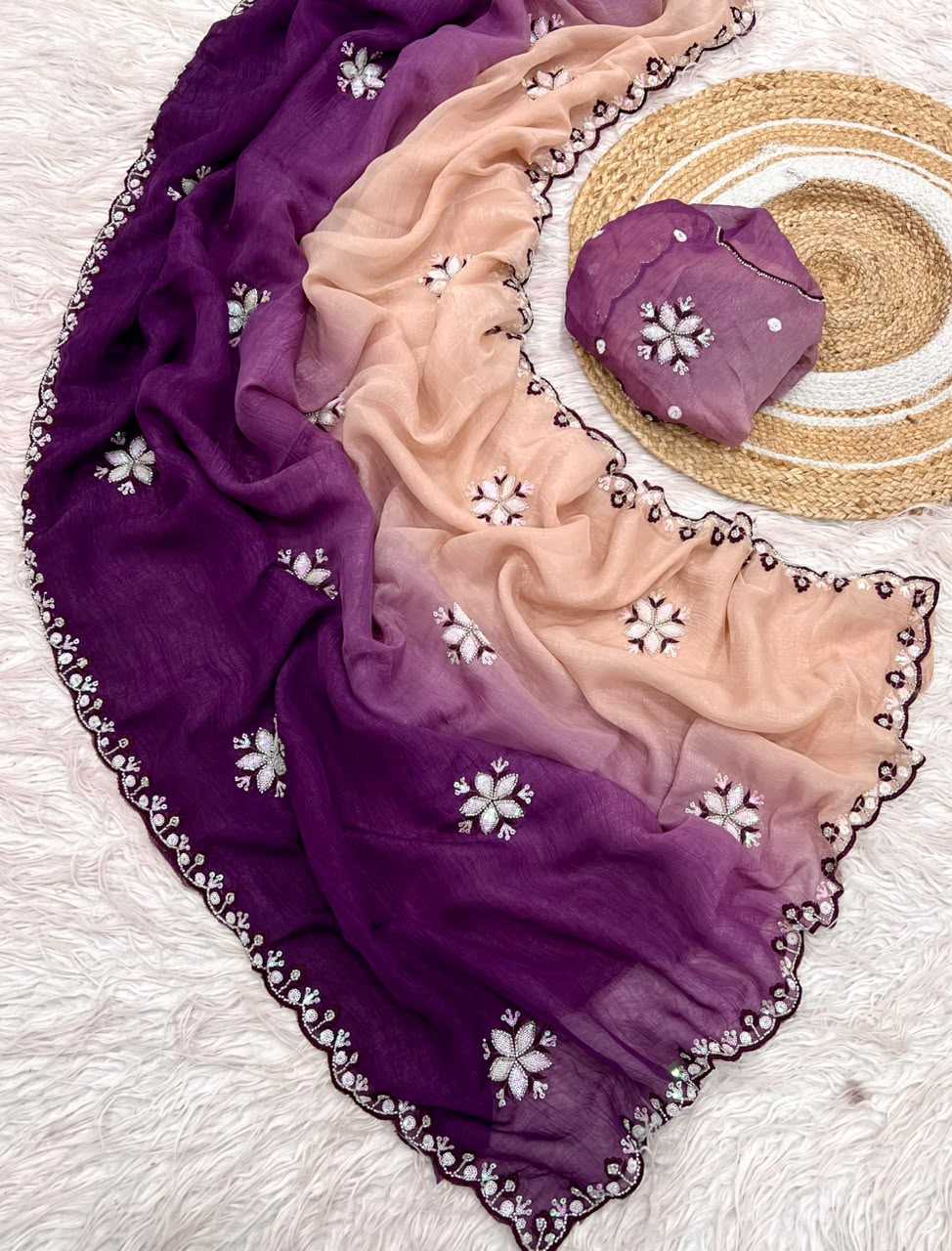 Jiya Crunchi Sequence Saree