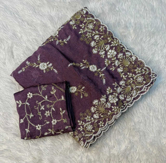 Kaushiki Crush Silk Designer Saree