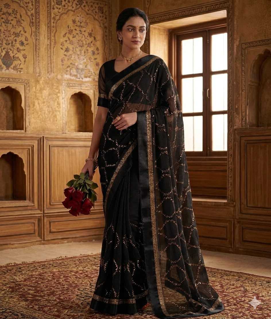 Pure Viscos Georgette Saree