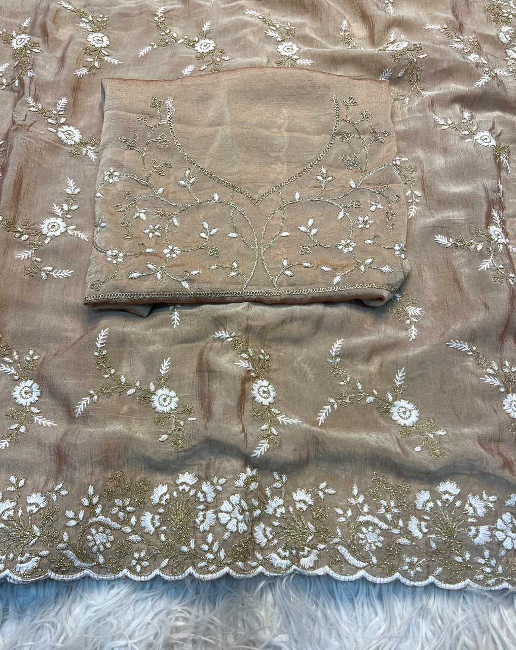 Crush Silk Designer Saree