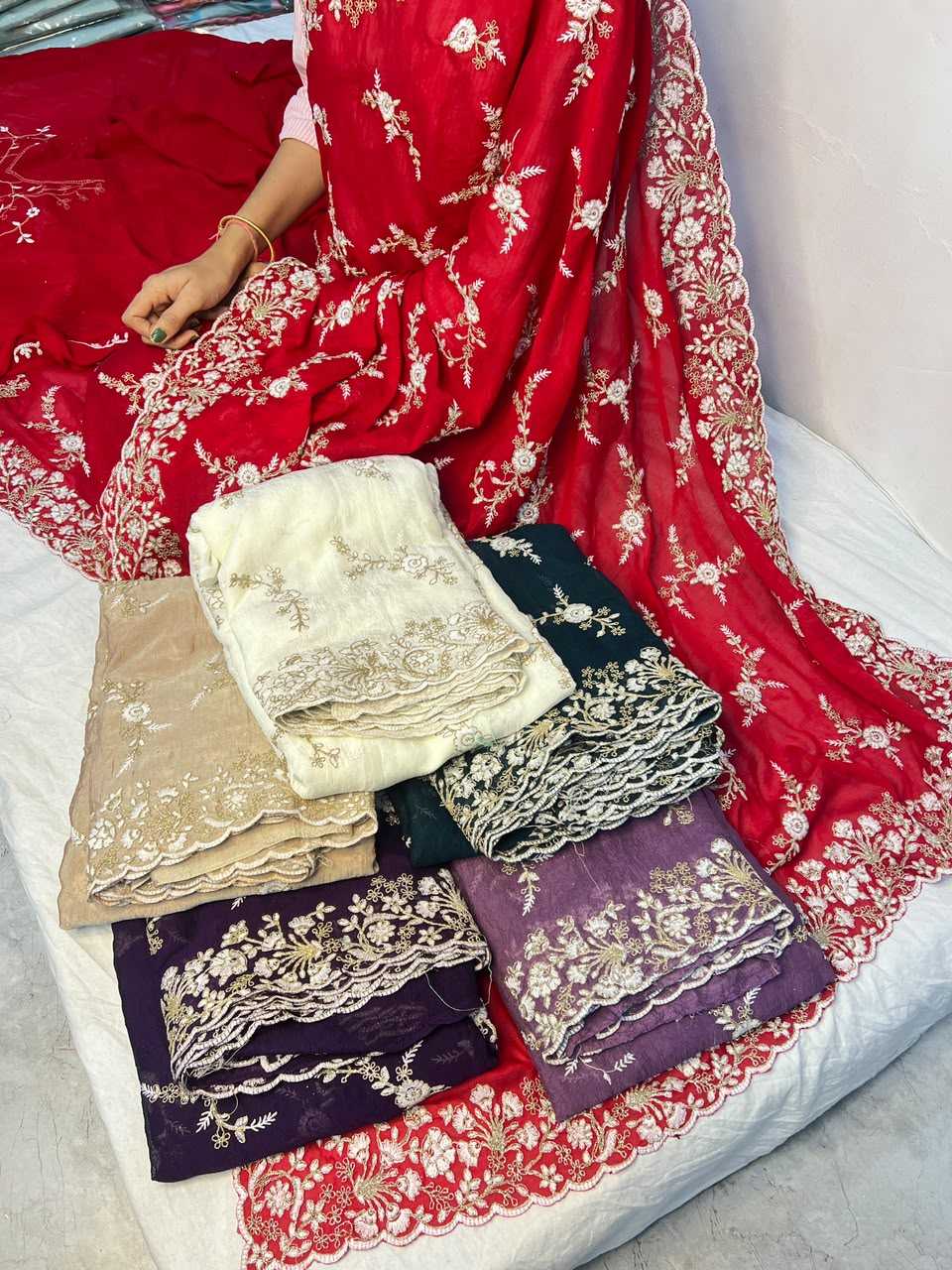 Crush Silk Designer Saree