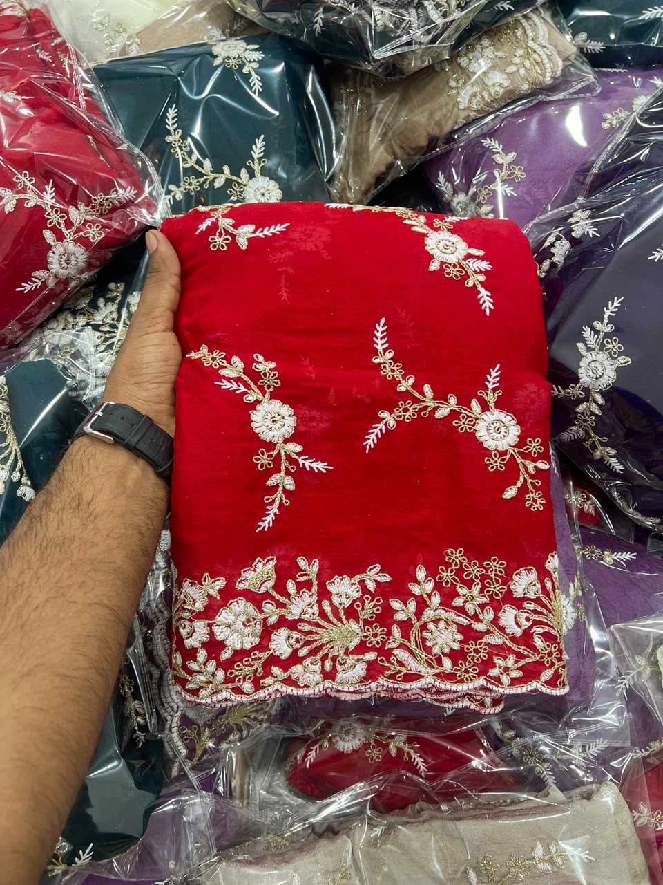 Crush Silk Designer Saree