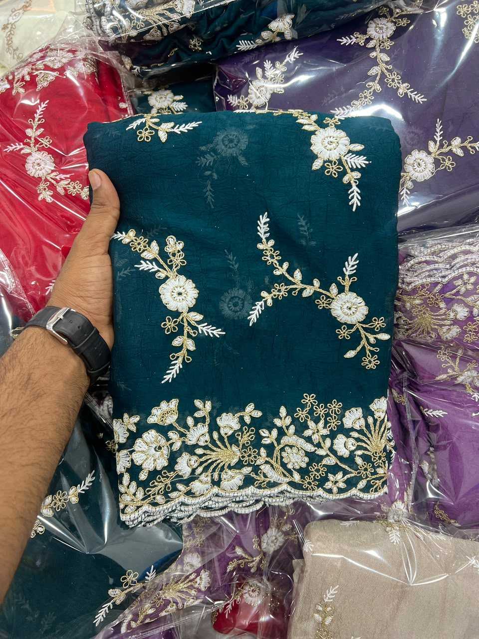 Crush Silk Designer Saree