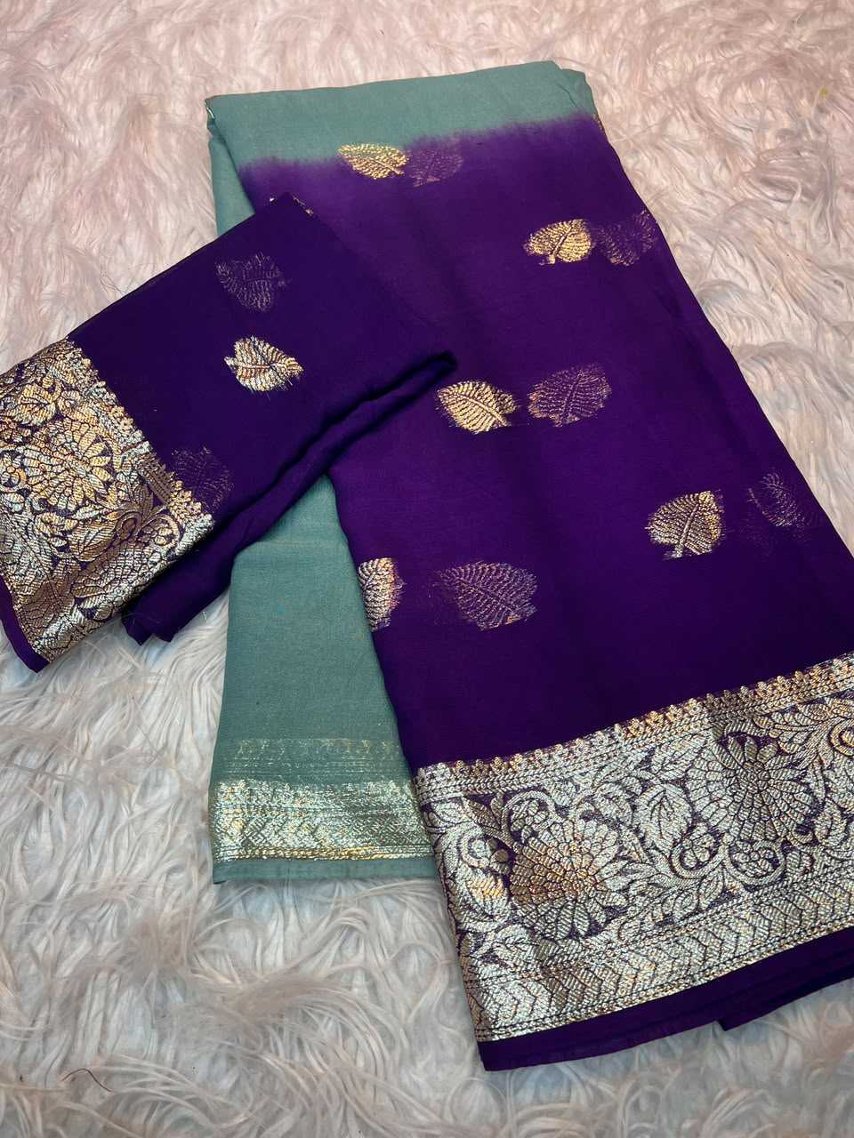 Pure Viscos Georgette Saree