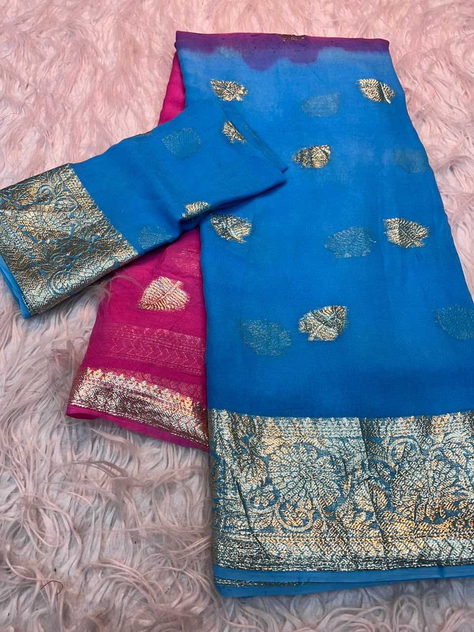 Pure Viscos Georgette Saree