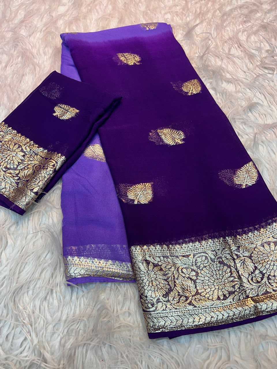 Pure Viscos Georgette Saree