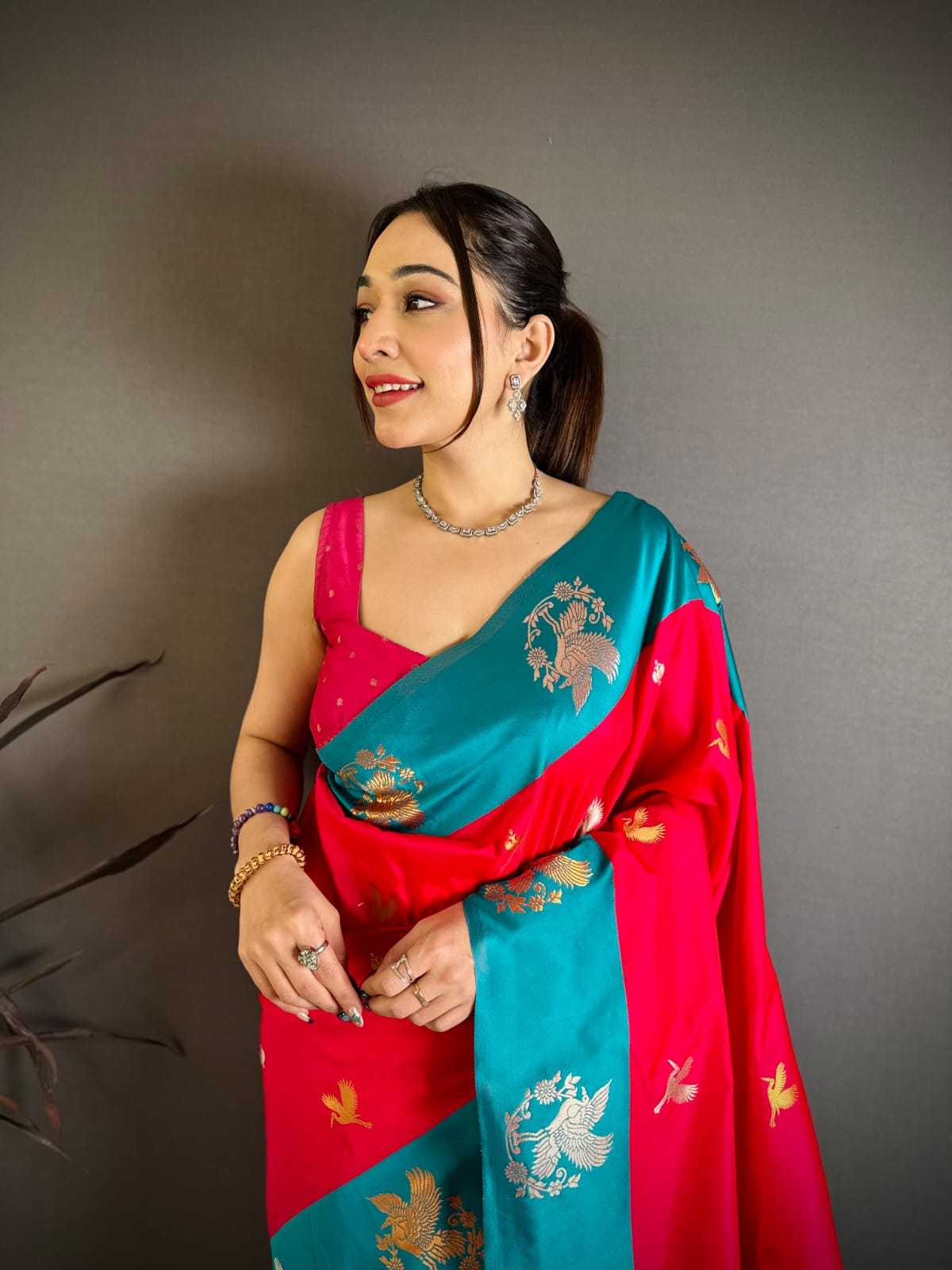 Ayesha Soft Silk Saree in Green