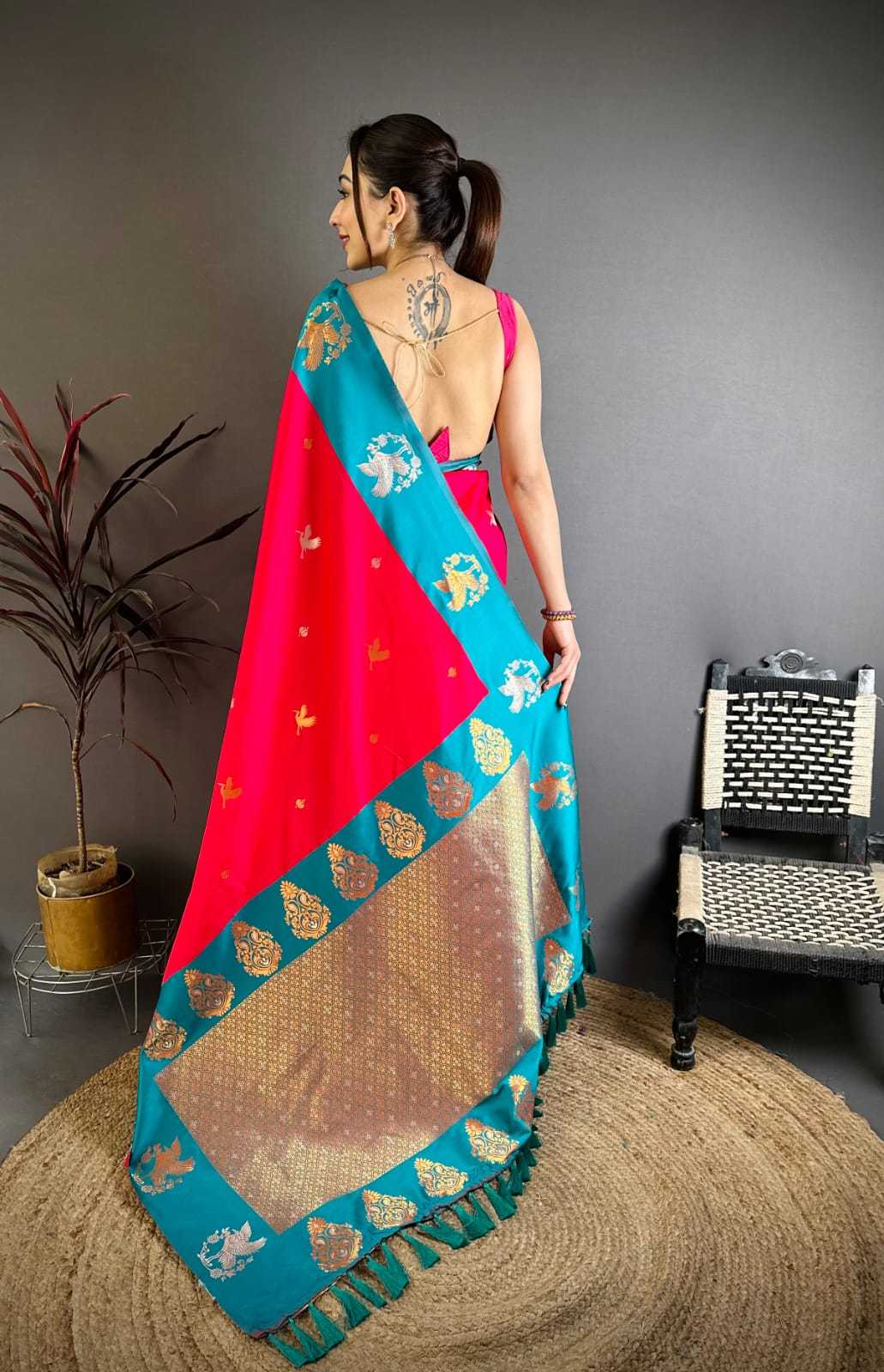 Ayesha Soft Silk Saree in Green