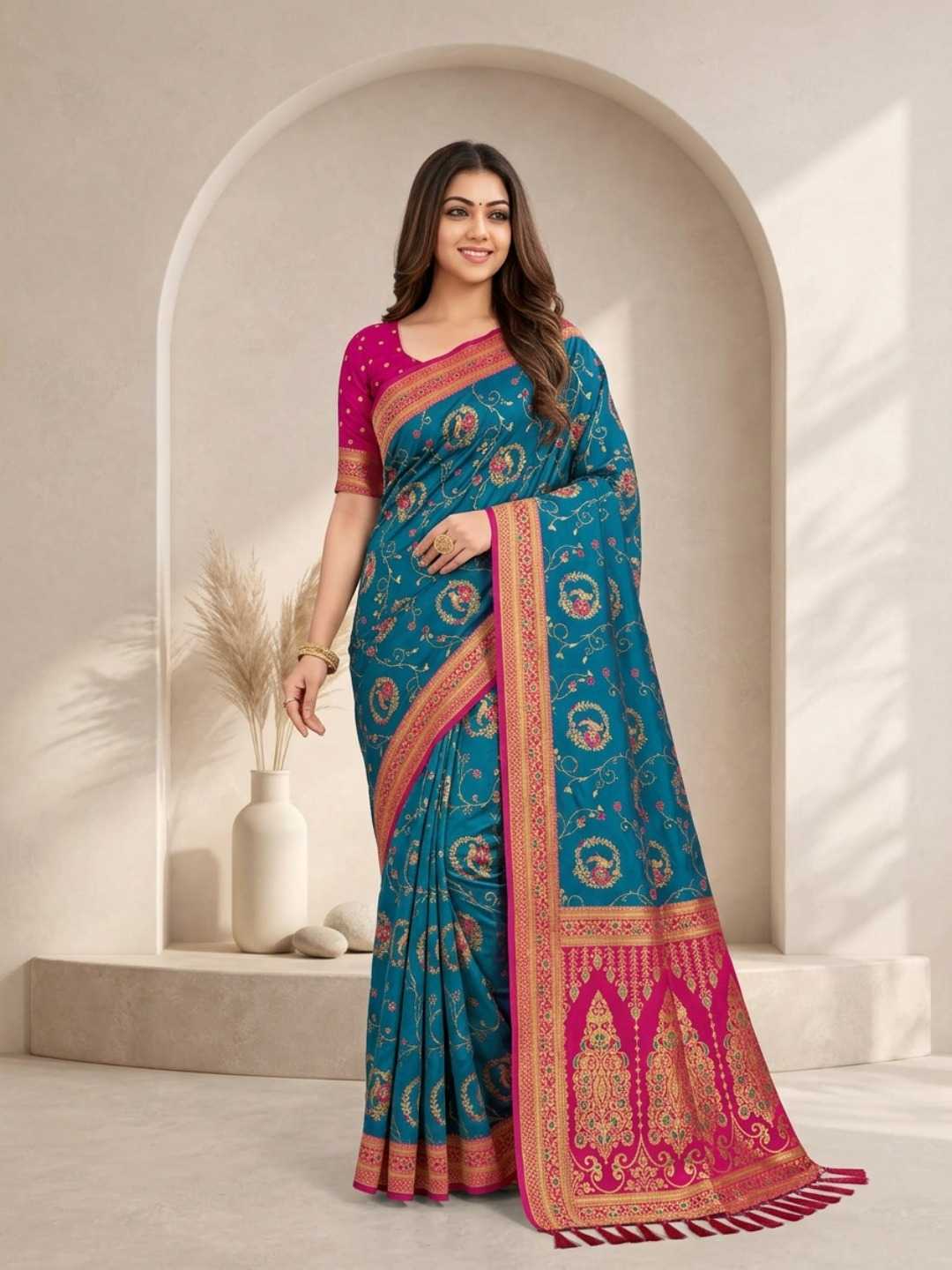 Mansi Banarasi Soft Silk Saree