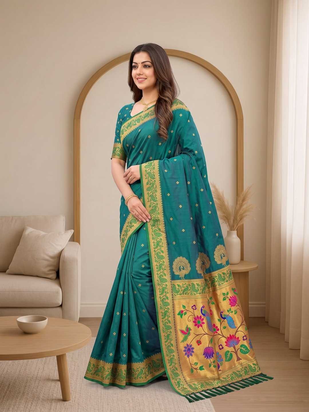 Morni Soft Silk Paithani Saree