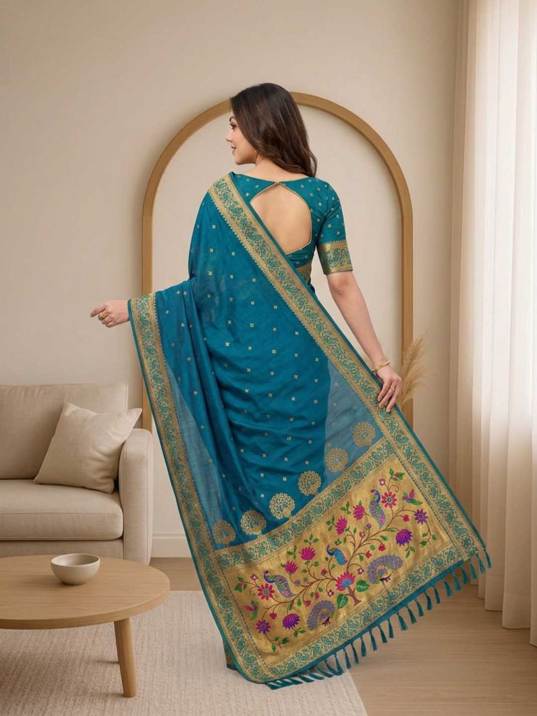 Morni Soft Silk Paithani Saree
