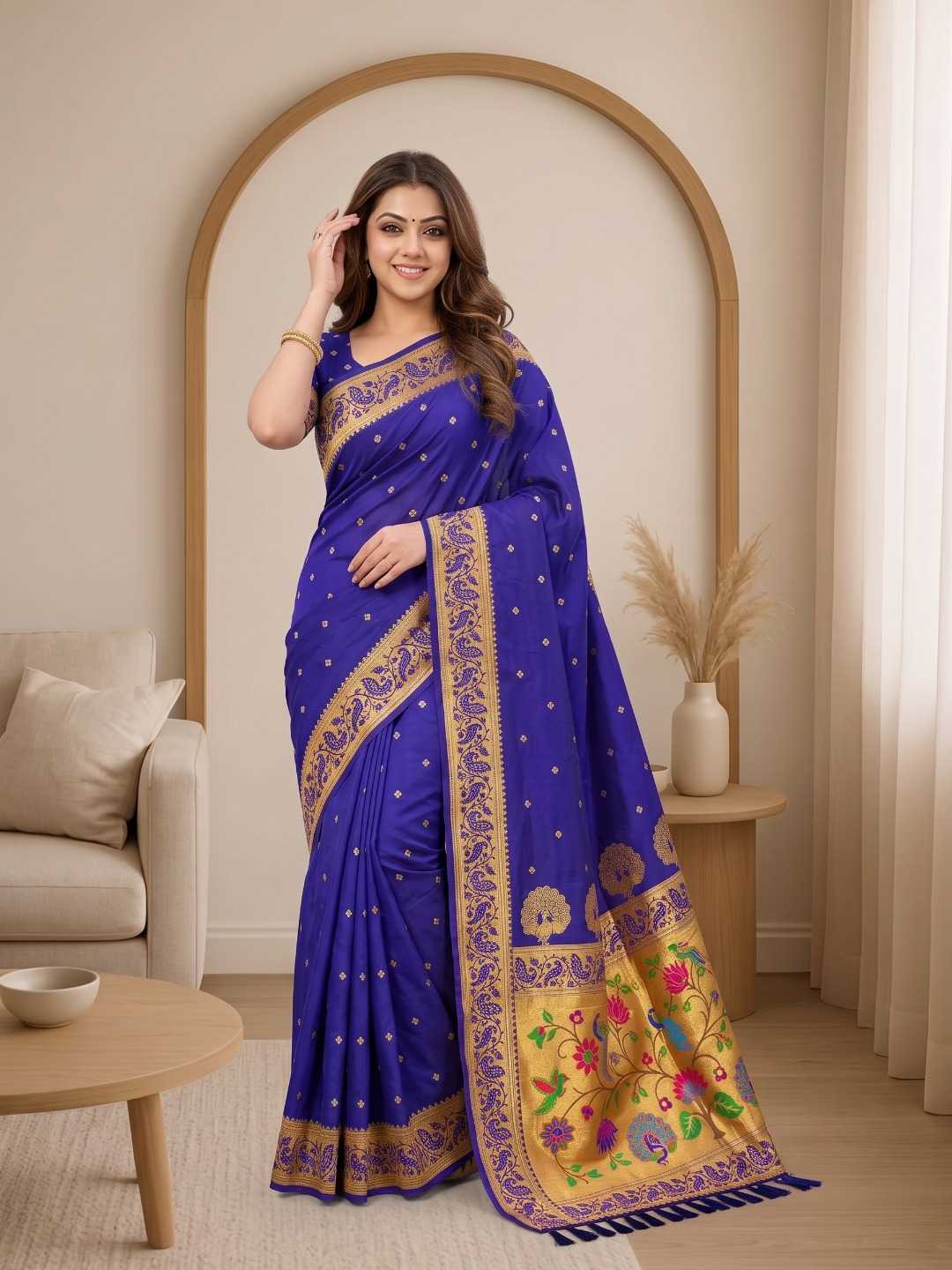 Morni Soft Silk Paithani Saree