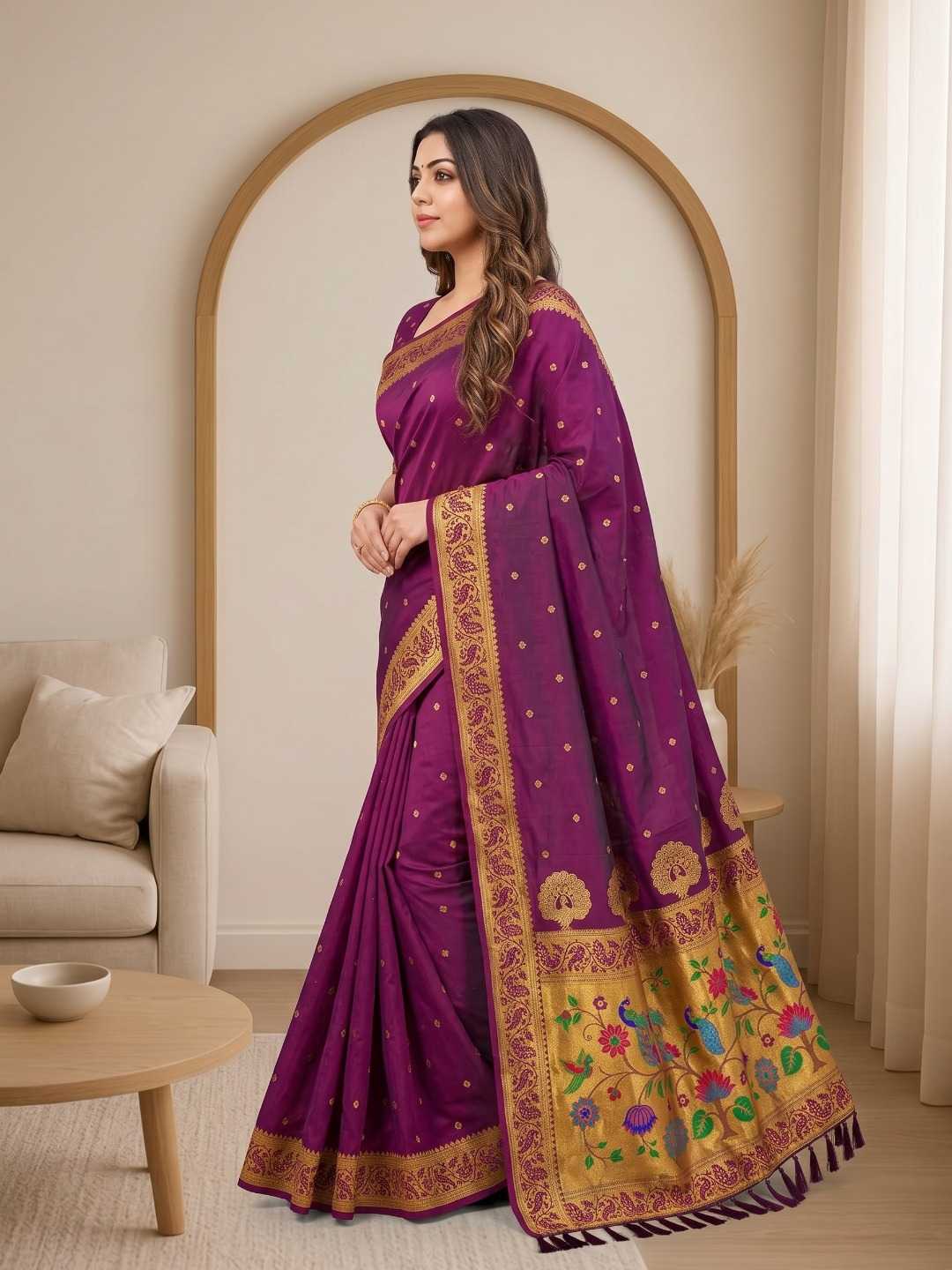 Morni Soft Silk Paithani Saree